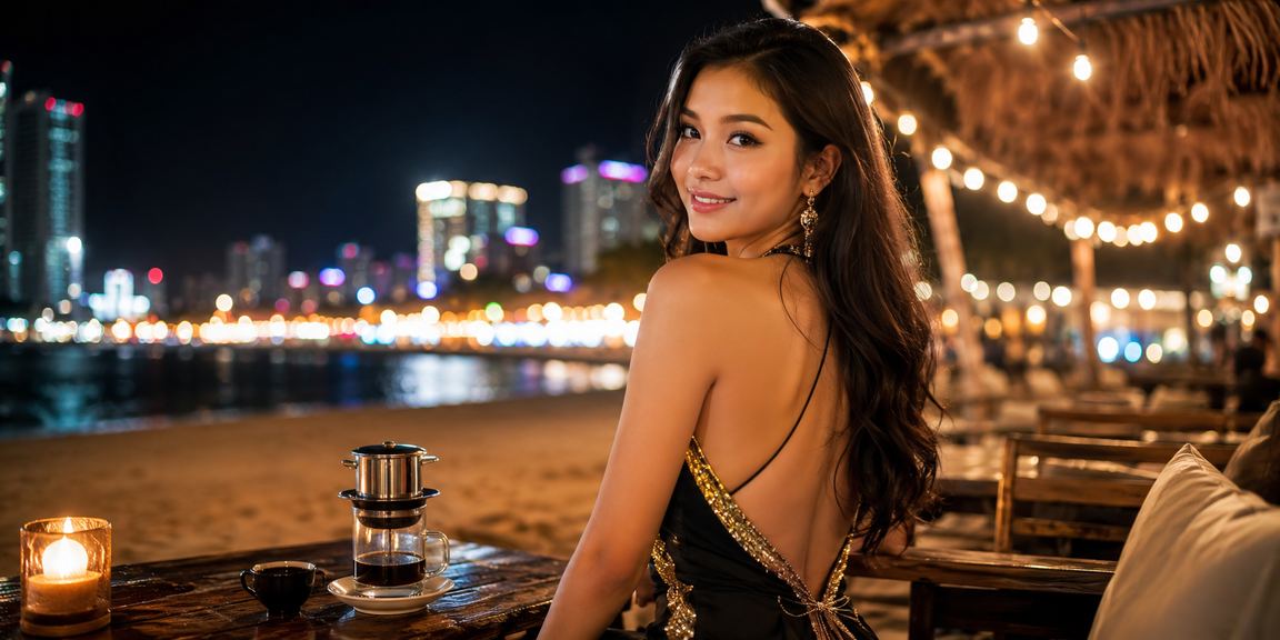 Người dùng kiểm tra tài khoản casino trực tuyến bên tách cà phê tại Nha Trang
